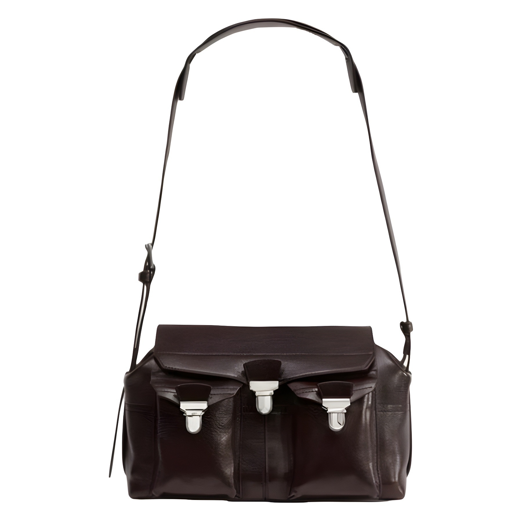 Gear Bag French Niche Genuine Leather Messenger Bag First Layer Cowhide Motorcycle Bag Flap Work Bag Crossbody Shoulder Bag