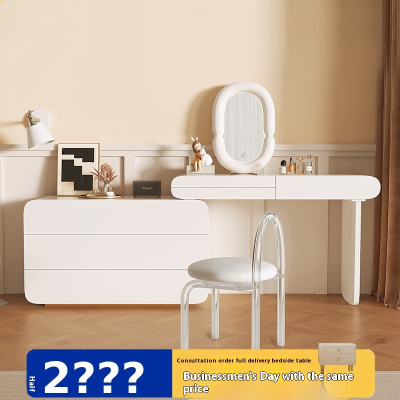 Nordic Light Luxury Chest Of Drawers Dressing Table Integrated Cabinet Telescopic Simple Modern Designer Movable Storage Dressing Table