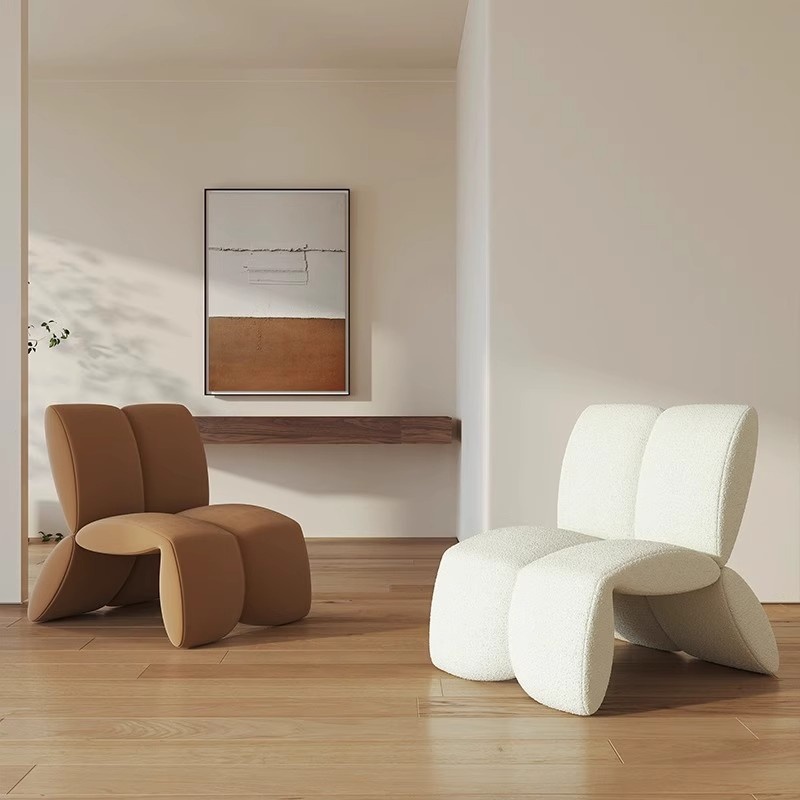 Internet Celebrity Single Sofa Personality Special Shape Designer Negotiation Table And Chair Combination Beauty Salon Hotel Sales Office Reception