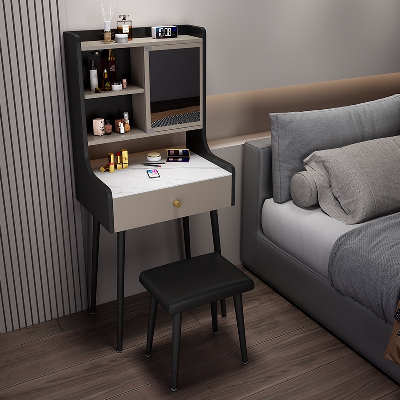 Modern Minimalist Internet Celebrity Multifunctional Dressing Table Bedroom Small Light Luxury Rock Board Economical Assembled Simple Dressing Table