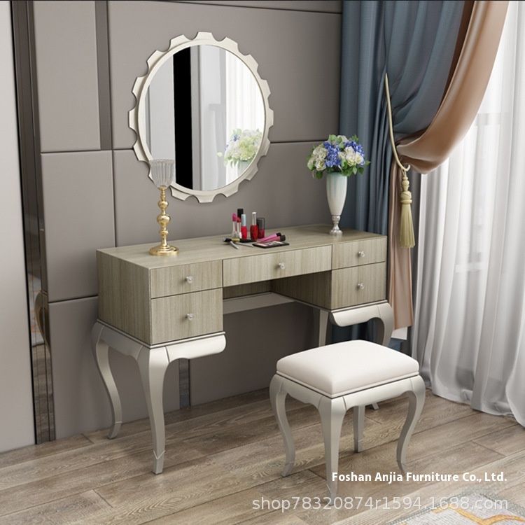 American Dressing Table Bedroom Modern Simple Light Luxury Dressing Table High-end European High-end Dressing Table Net Red Style