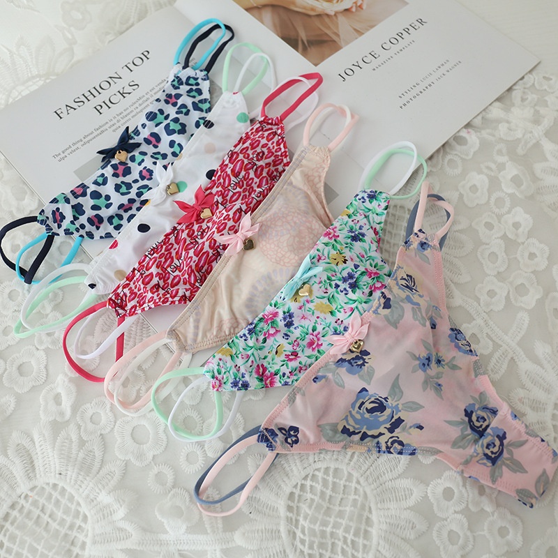 428 Milk Silk Ice Silk Sexy Underwear Sexy Thong TPants Girls Ladies Underwear Link One