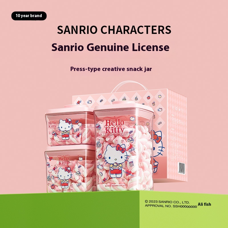 Ankou Sanrio Snack Sealed Jar Grain Storage Jar Candy Jar Dried Fruit Sealed Box Gift Box Set