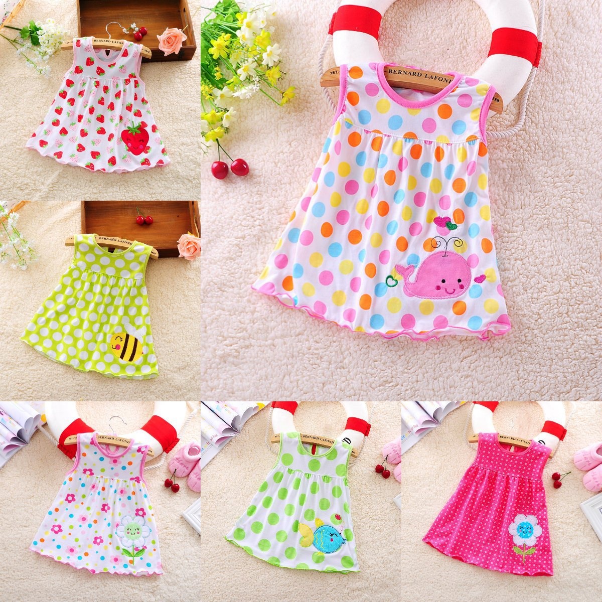 And Sales One Piece0-1 Year Old Baby Dress Children's Dress Girl Baby Cotton Princess Dress Summer