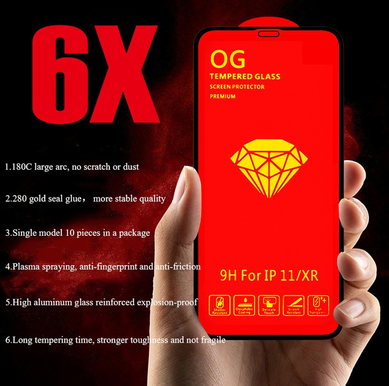 Applicable To14promax Gold Diamond Tempered Film16 Full Screen Cover Mobile Phone Film Apple15 OGAnti-static
