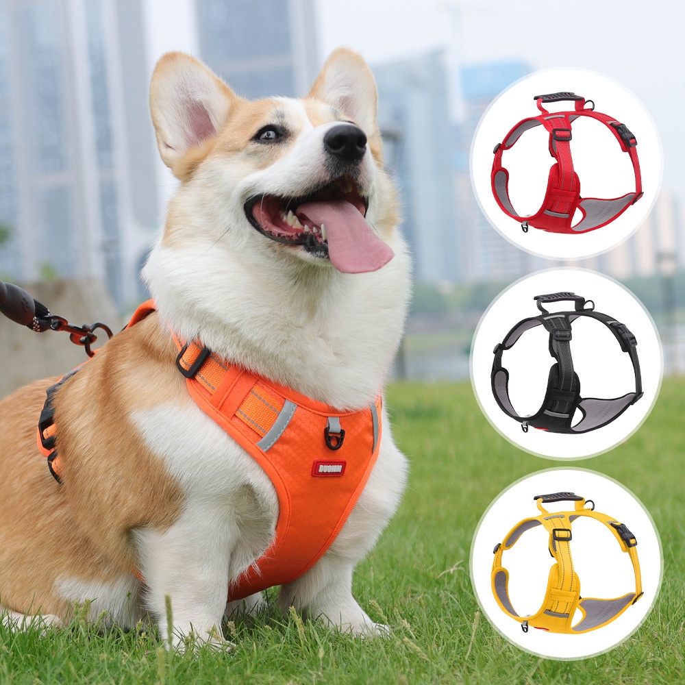 Pet Traction Rope Vest Style Puppy Chest Harness Explosion-proof Reflective Dog Chest Harness Pet Supplies Dog Leash
