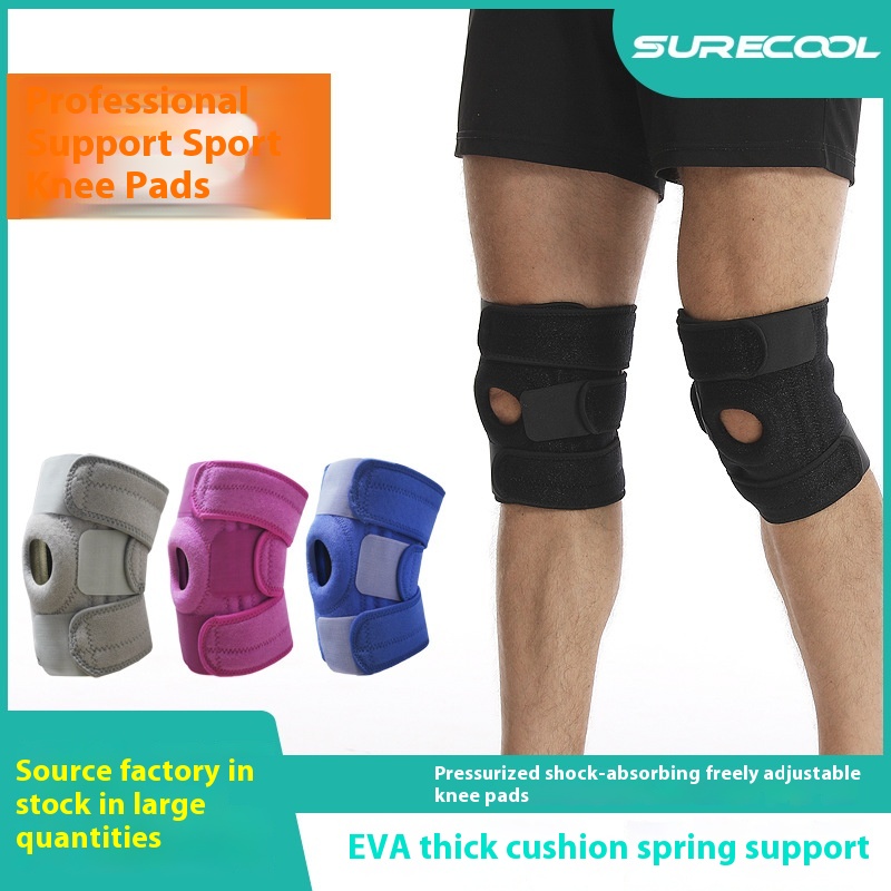 Sports Climbing Knee Pads Silicone Non-slip Running Knee Pads Outdoor Cycling Badminton Spring Support Sports Knee Pads
