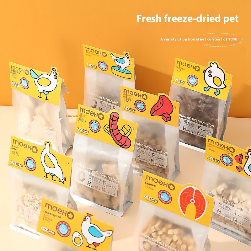 Pet Chicken Freeze-dried Fresh Egg Yolk Cat Snacks Chicken Nuggets Dog Cat Universal Chicken Breast Cat Food Dog Food