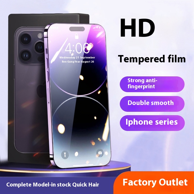 Applicable To IPhone15 Mobile Phone Protective Film I11 Apple13/14pro Full Screen HDXsmax Explosion-proof Tempered Film