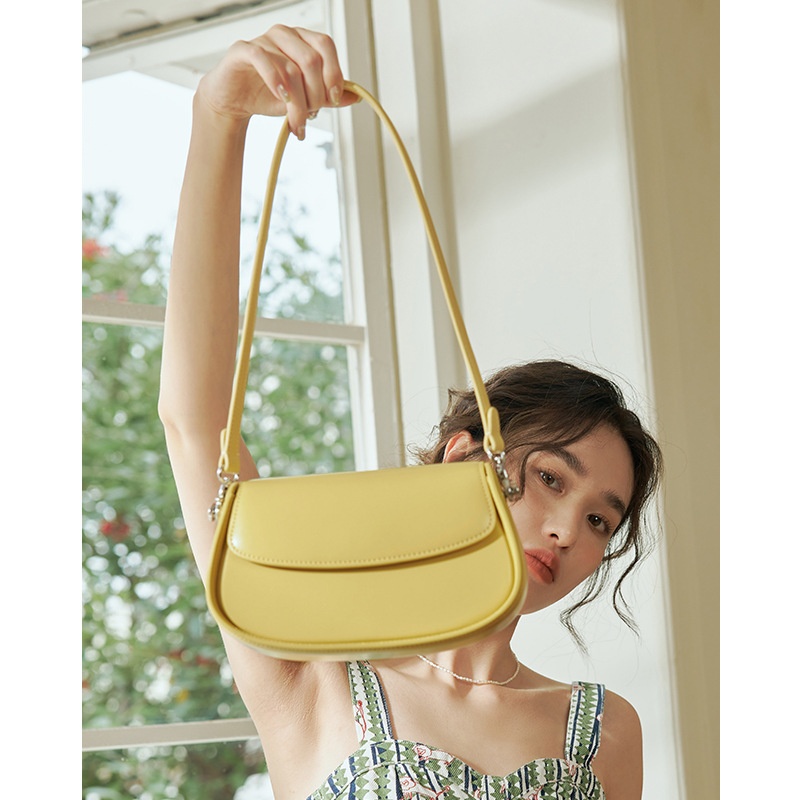 High-end Women's Bag Fashion Underarm Bag Niche Saddle Bag Crossbody Genuine Leather Bag Women's Summer Shoulder Bag