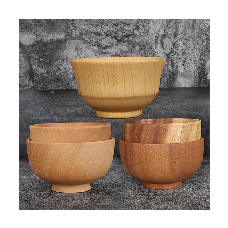 Of Acacia Wood Environmentally Friendly Wooden Bowls,Wooden Anti-scaldingulation Bowls,Solid Wood Eating Bowls,Large Quantities In Stock,Preferential Prices
