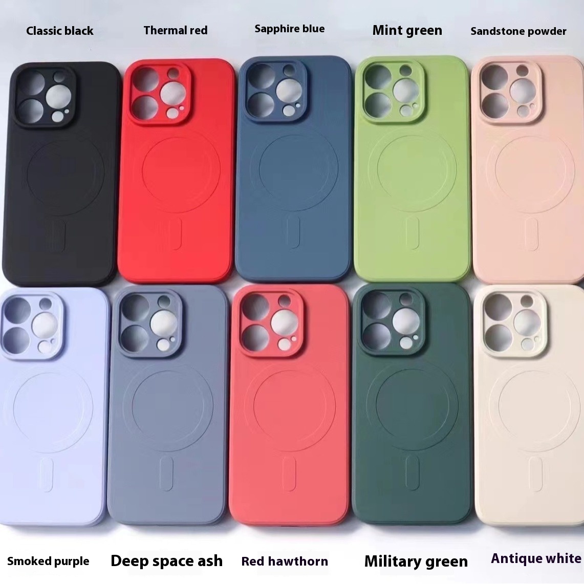 Liquid Silicone Suitable For Apple15 Mobile Phone Case Magsafe Fine Hole Iphone14 Anti-fall Magnetic Suction Case Full Package