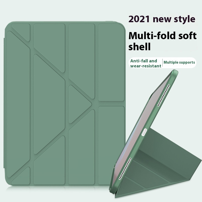 Ipad Pro Protective Cover Suitable For Ipadpro11 Protective Shell Silicone Vertical Screen YFold Anti-fall Air4 Cover