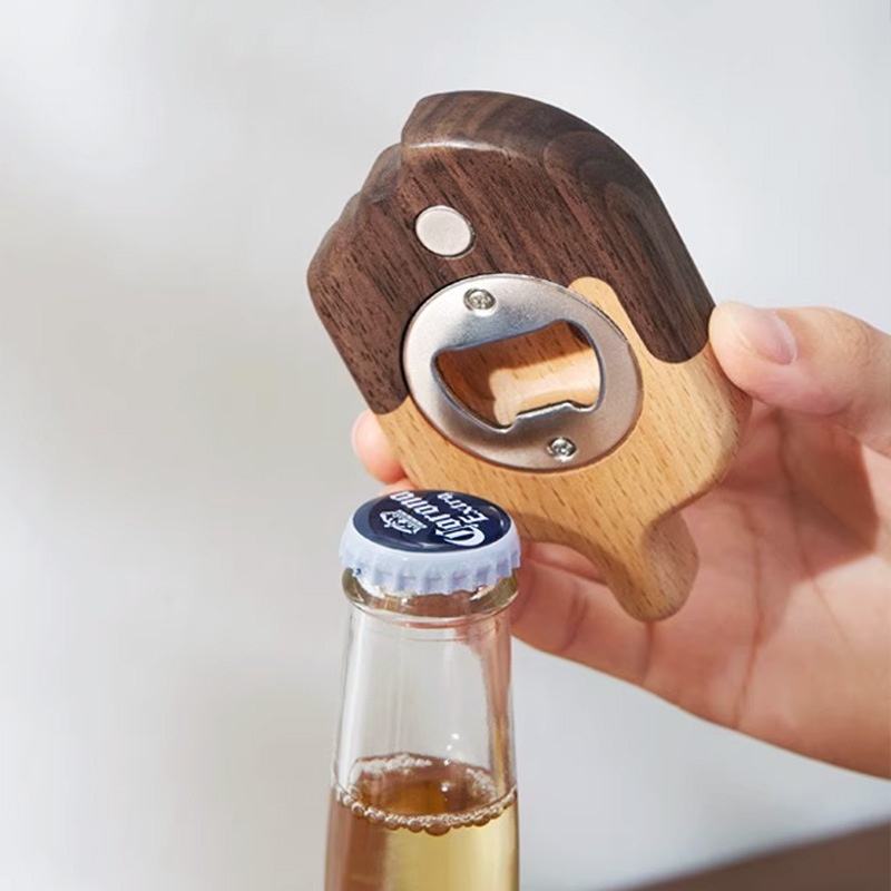 Beer Bottle Opener Refrigerator Magnet Personality Creative Bottle Opener Multifunctional Magnetic Bottle Opener