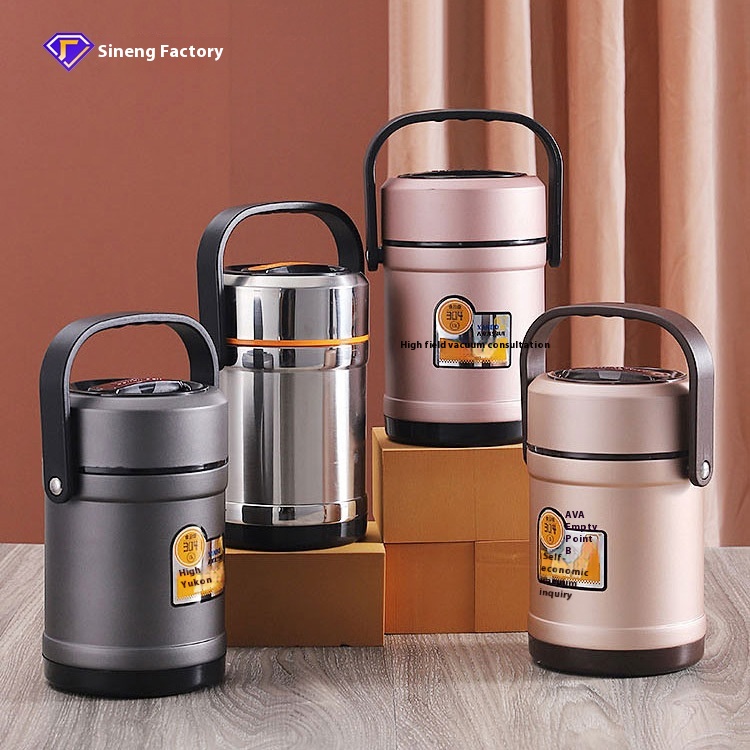 304 Stainless Steelulated Lunch Box With Rice Bucket For Office Workers Multi-layer Pot For Students Large Capacity Lunch Box