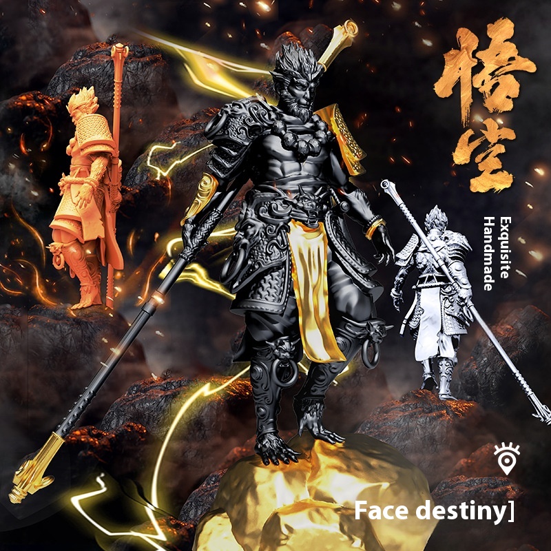 Black Myth Wukong Monkey King Sun Wukong Ornaments Jewelry Fighting Buddha Car-mounted Figure Black Wukong Game Myth Figure Toy