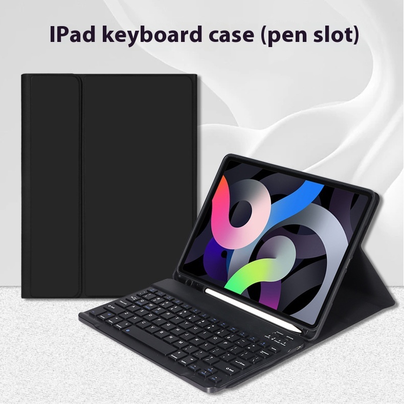Applicable To IPad Pro11 Wireless Bluetooth Keyboard Protective Cover10th Generation Pen Slot Soft Shell Air13 Leather Case