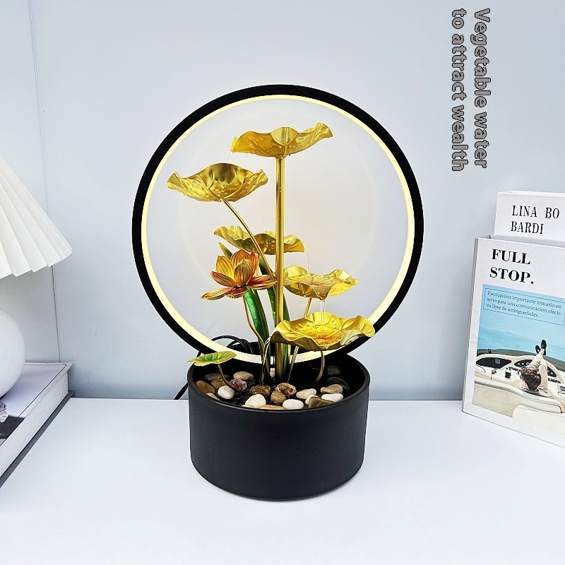 Light Luxury Circulating Water Small Office Desktop Front Desk Decoration Modern Ornaments High-end Fortune
