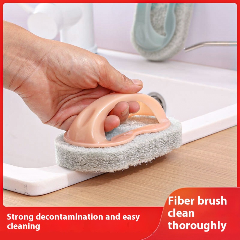 Multifunctional Household Cleaning Brush With Handle Bathroom Bathtub Brush Kitchen Tile Brush Dishwashing Sponge Brush Pot Brush