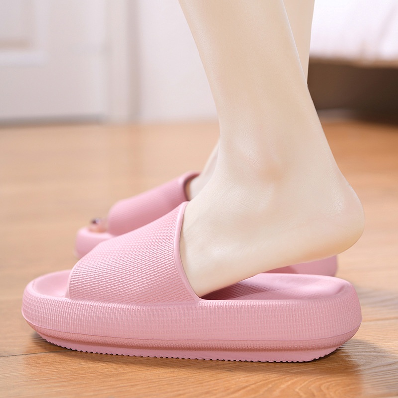 Thick-soled Plastic Sandals For Men And Women For Summer Indoor Soft-soled Bathroom Bathing Slippers