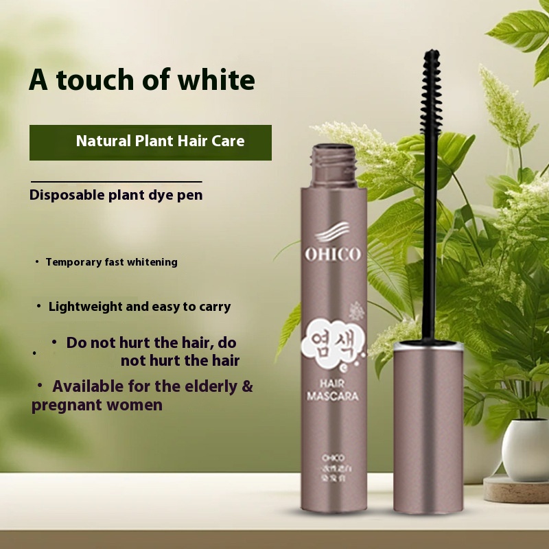 OHICODisposable Hair Dye Pen Green Plant Formula Black Hair Stick Eyelash Style White Hair Pen Hair Cream