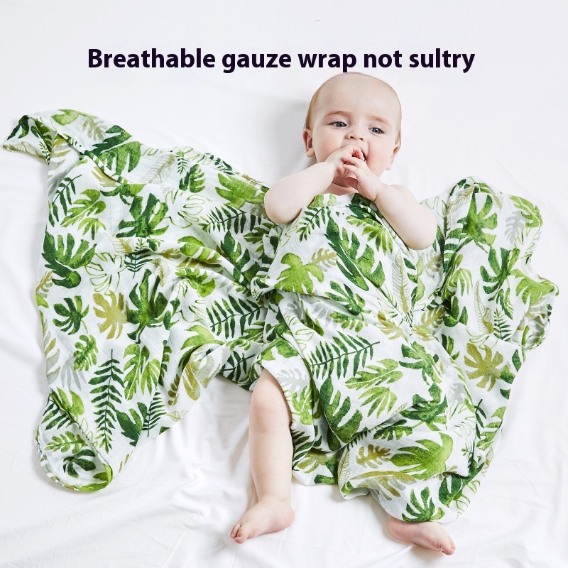 Cotton Tree Baby Anti-startle Swaddle Towelborn Cover Blanket Bamboo Cotton Wrap Baby Thin Hug Blanket Children's Bath Towel