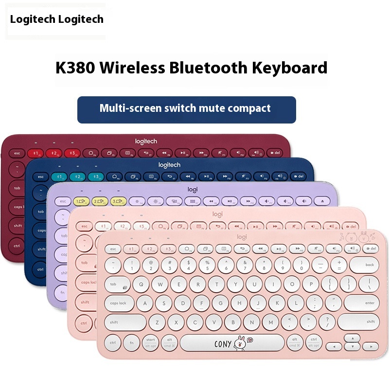 Logitech K380 Mini Bluetooth Wireless Keyboard Tablet Phone Pebble2+K390 Set