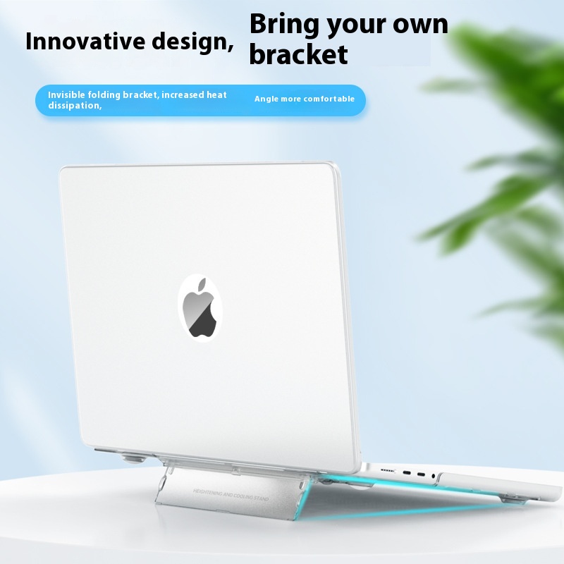 Suitable For Apple Notebook Air Computer Case Macbook Pro Frosted Transparent Hard Shell13 Inch Bracket Protective Case