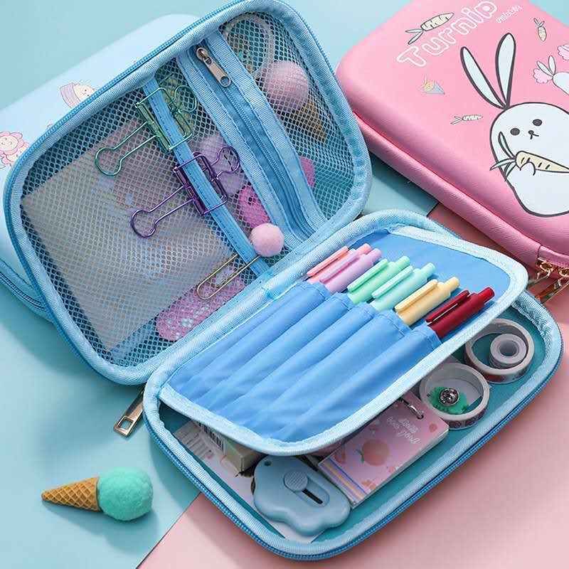 Pencil Case For Primary School Students Cute Large Capacity Pencil Case Children Cartoon EVAThree-dimensional Pencil Case For Boys And Girls