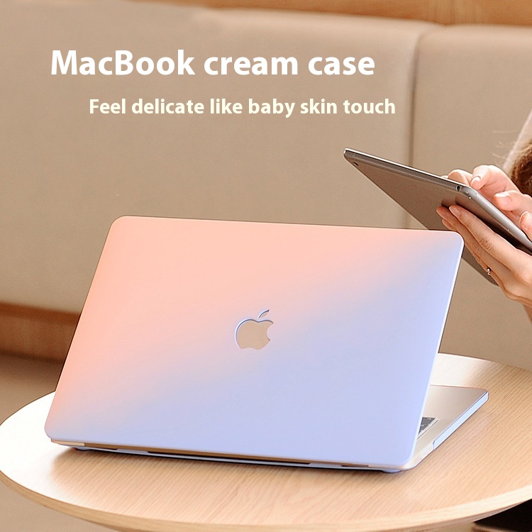 Applicable Mac Book Cream Protective Case14 Pro M3 Apple Laptop Protective Case PCShell