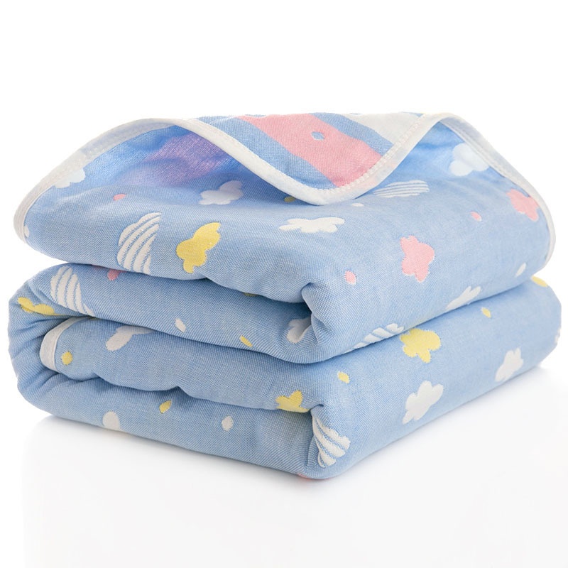 120*150cm Pure Cotton Children's Towel Blanket Six-layer Gauze Baby Gauze Children's Quilt Baby Cover Blanket