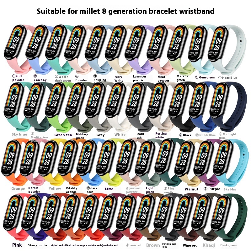 Applicable To Xiaomi Mi Band9/8 Watch Strap3/4/5/6/7 NFCVersion Smart Wristband Can Be Replaced With Sportsy Creative