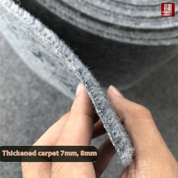 Simple Large Area Gray Brushed Thick Bedroom Bedside Stairs Home Living Room Office Full Carpet