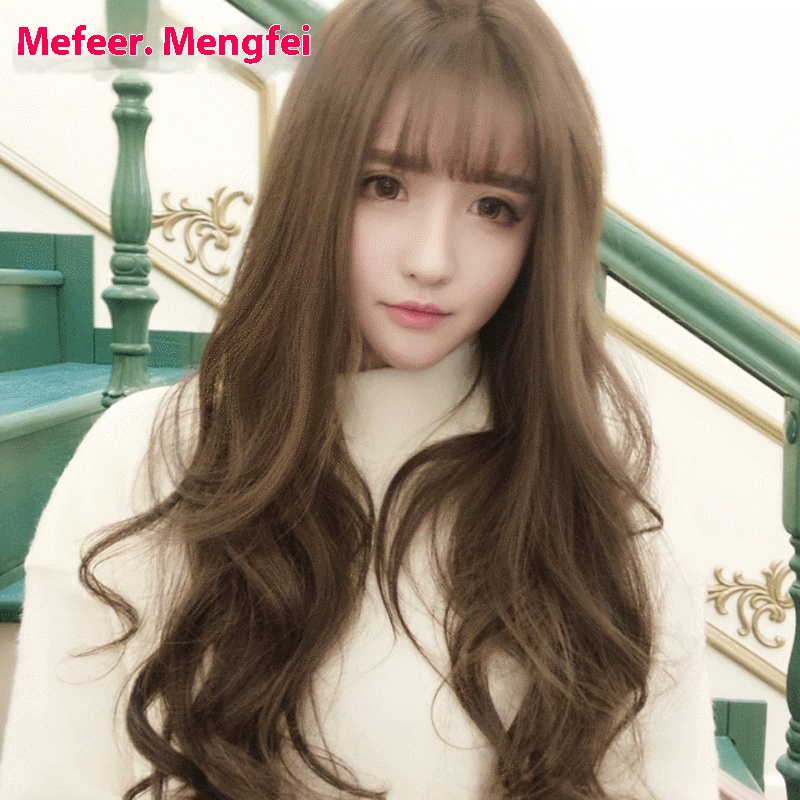 Wig For Women,Full Head Long Curly Hair,Big Wave Air Bangs,Hot-selling Wig Set