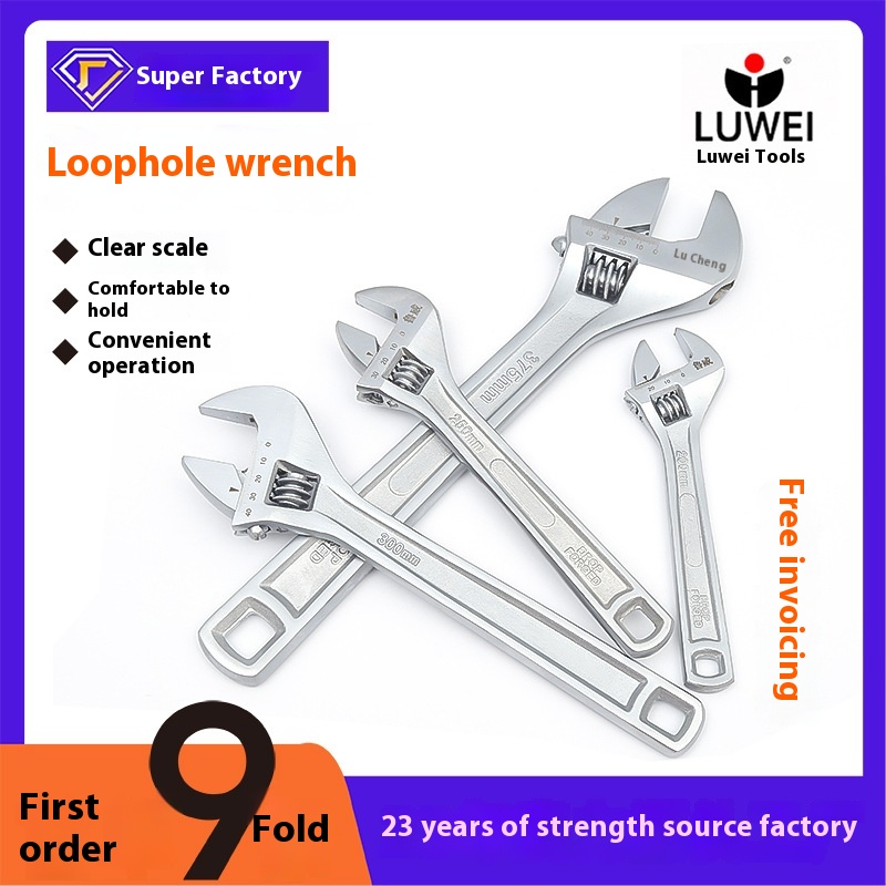 Luwei Tools12 Inch Adjustable Wrench Industrial Grade10 Inch Adjustable Wrench8 Inch4 Inch Adjustable Wrench