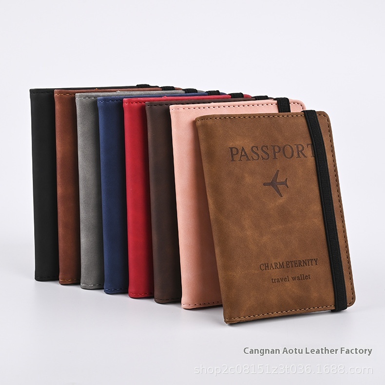 Sale PULeather Strap Passport Bag RFIDPassport Holder Travel Wallet Card Holder Ticket Holder