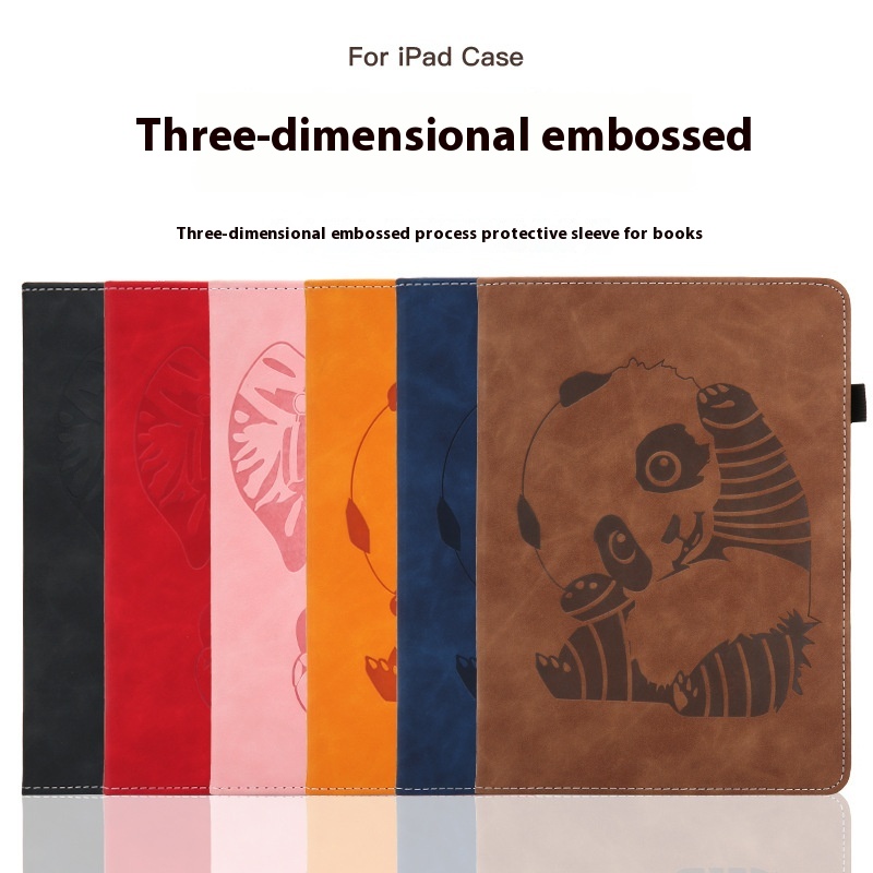 Applicable To IPADAir510.9/mini6 Flip-cover Three-dimensional Embossed Tablet Computer Protective Cover TPUFull Package