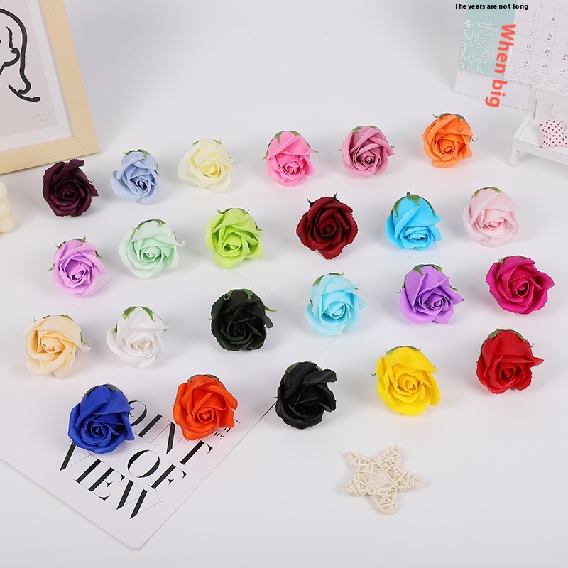 Valentine's Day Gift Artificial Flower Rose Gift Box With Base Three-layer Soap Flower Handmade Material Soap Flower