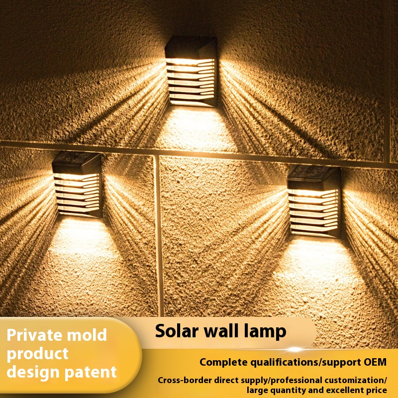 Solar Wall Lamp Home Wall Garden Lamp Outdoor Garden Decoration Layout Waterproof Atmosphere Outdoor Lamp