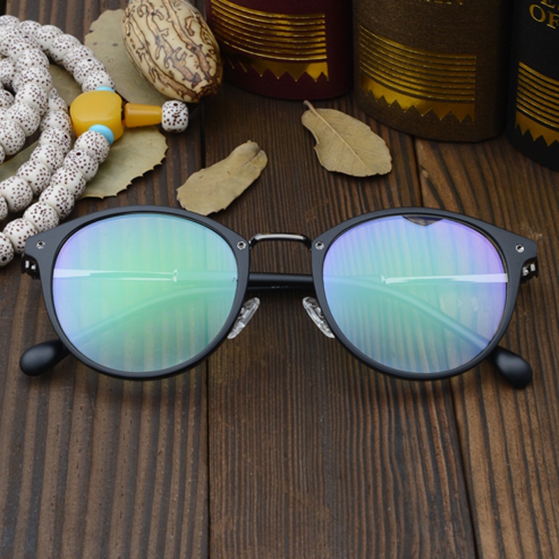 Ashalu TR90 Glasses Frame Fashion Net Red Round Frame Flat Glasses Men And Women Ultra-light Myopia Glasses Frame Can Be Matched With Degrees