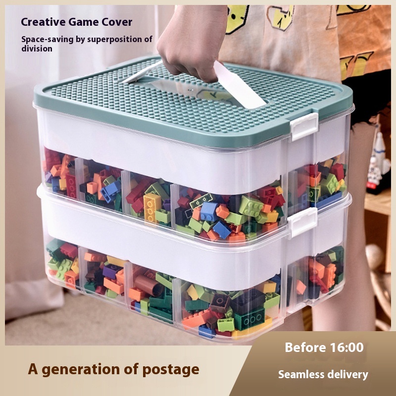 Small Particle Lego Storage Box Building Block Storage Box Parts Classification Sorting Compartment Packaging Children's Toy Storage Box