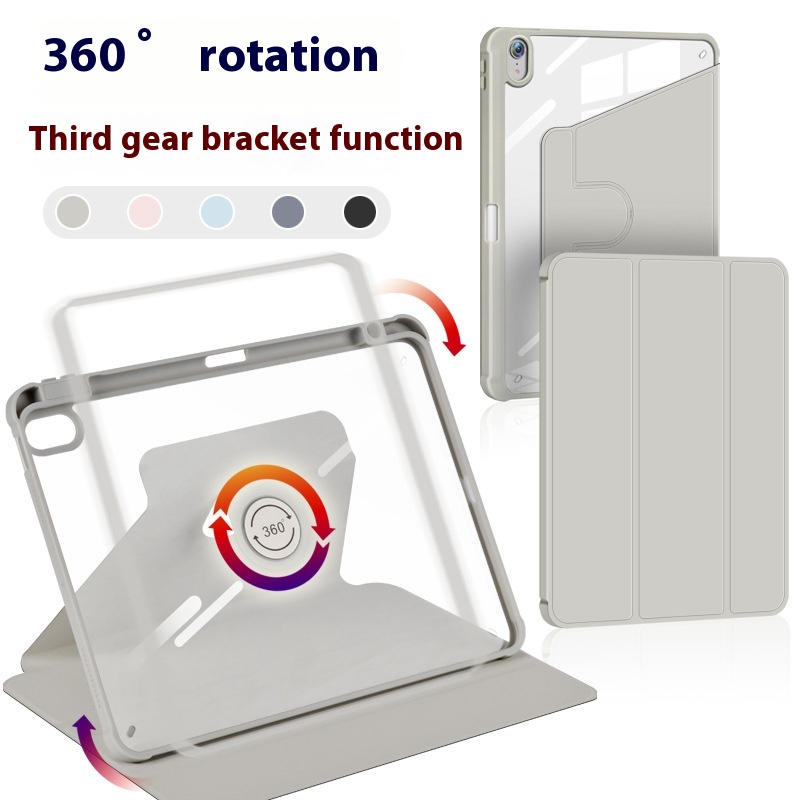 Suitable For IPad10th Generation Rotating Protective Cover With Multi-position Adjustment10.2/10.9/mini TPUPen Slot360 Leather Case