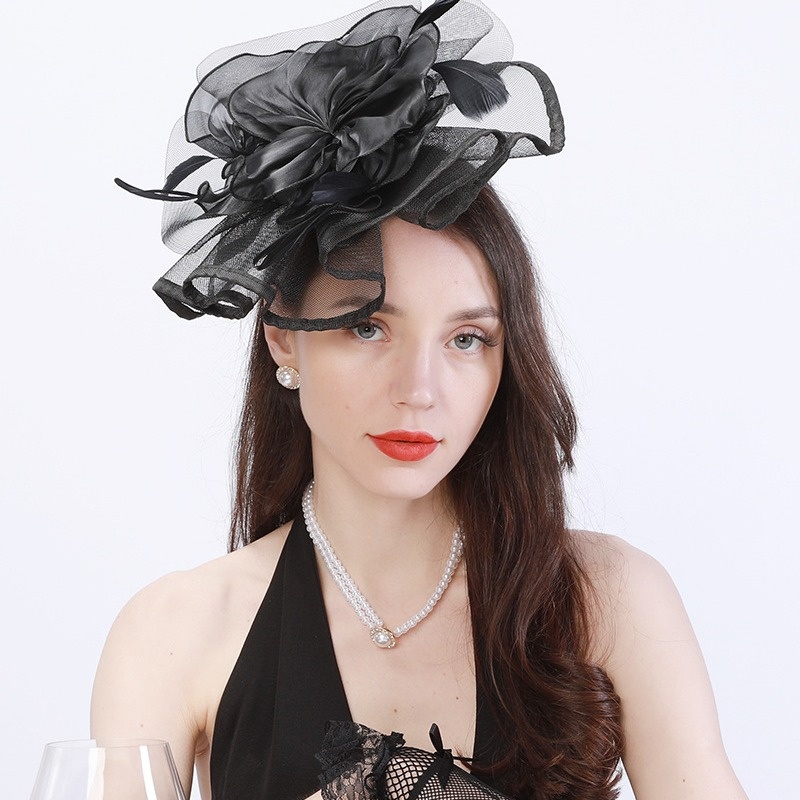 Fascinator Organza Church Kentucky Derby British Headdress Bridal Tea Party Wedding Hat Hair Accessories Hairp