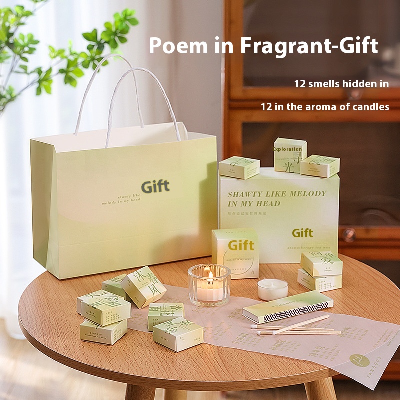 Aromatherapy Candle Gift Box Indoor Smokeless Handmade Soy Wax Wedding Gift Female