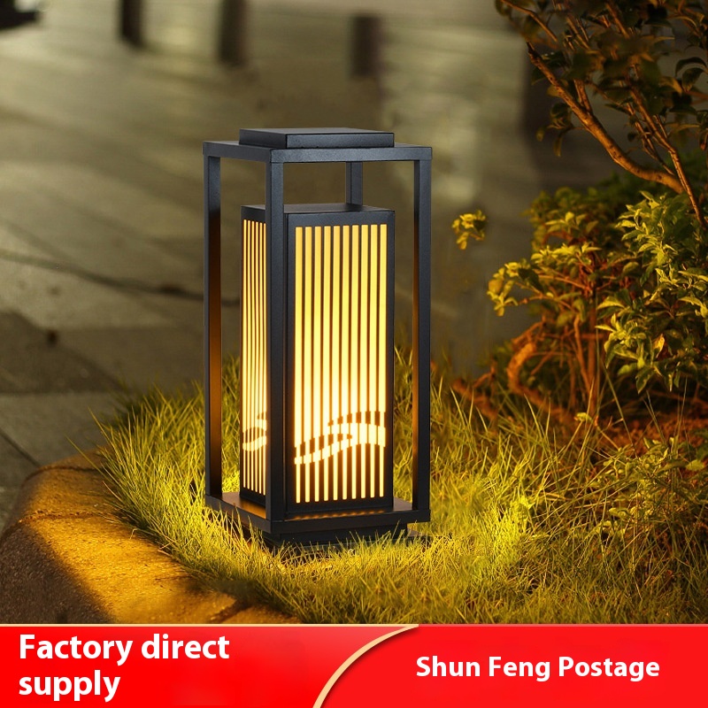 Lawn Lamp Lawn Lamp Garden Lamp Garden Villa Garden Outdoor Waterproof Chinese Style Solar Floor Landscape Lamp