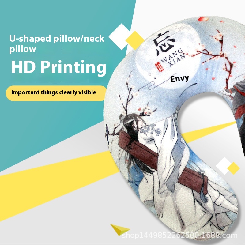 Anime Peripheral U-shaped Pillow Neck Pillow Memory Slow Rebound Travel Pillow Nap Pillow Portable Cartoon Peripherals