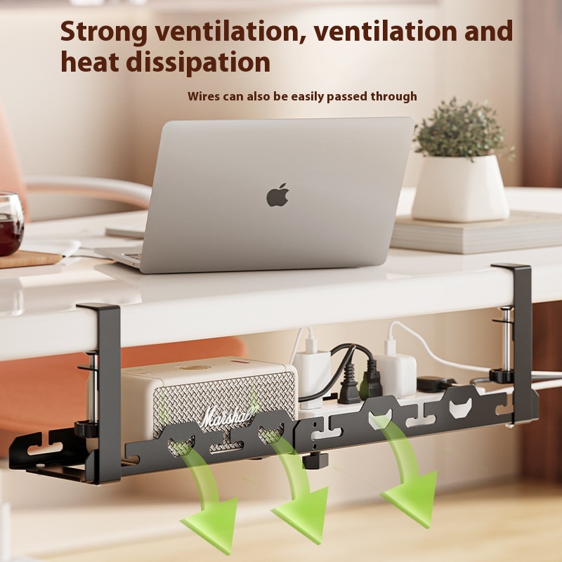 Cable Organizer Under The Table,No Need To Punch Holes To Organize The Lines And Wires,Desktop Wiring,Router Slot Box,Bottom Cable Organizer