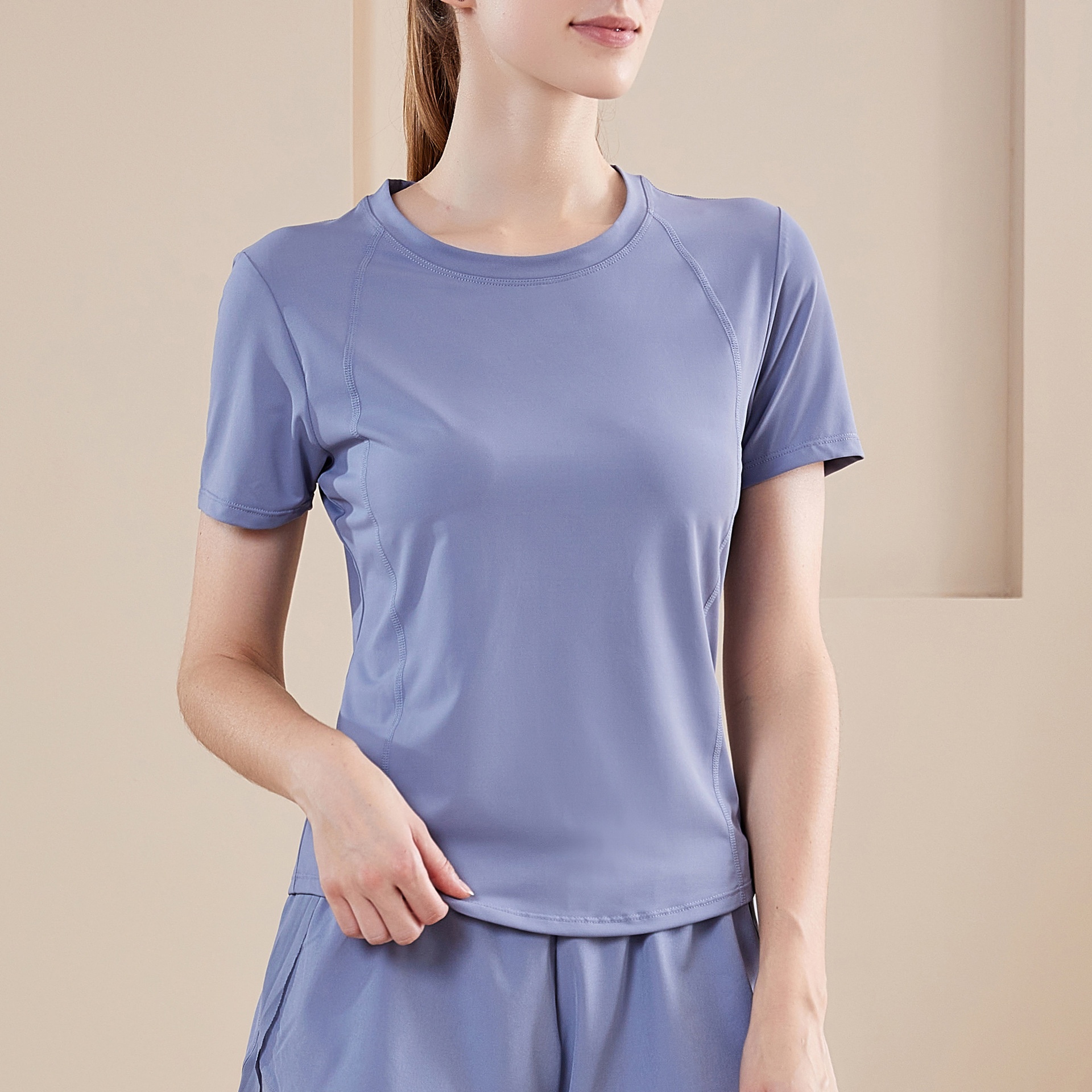 Summer Arrival Back Mesh Sports Top Short Sleeve Casual Breathable Slim Fit Loose T-shirt Yoga Clothes For Women