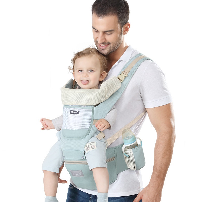 Baby Carrier With Hip Seat:Storage-Friendly,Front And Back Use,Cross-Hold,Double Shoulder Baby Carrier
