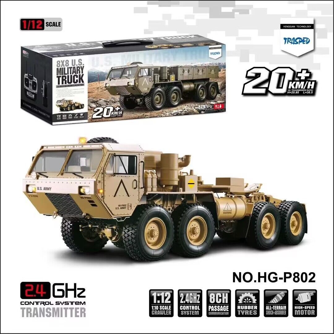 Hengguan1/12 Heavy Truck Bucket Tractor P802 P801 P803 ARemote Control Car Military Truck Toy Square Control